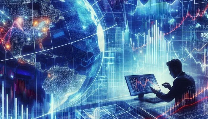 Man analyzing trade